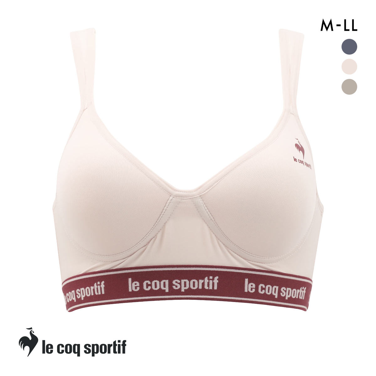ルコックスポルティフ モールドカップ ノンワイヤー ブラジャー ハーフトップ レディース le coq sportif(BE-ベージュ-M)