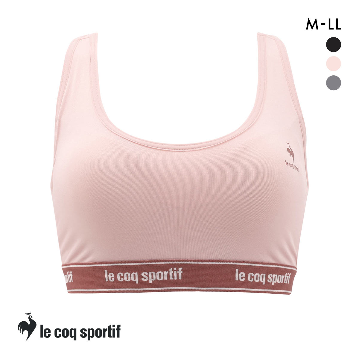 ルコックスポルティフ モールドカップ ノンワイヤー ブラジャー ハーフトップ レディース le coq sportif(PI-ピンク-M)