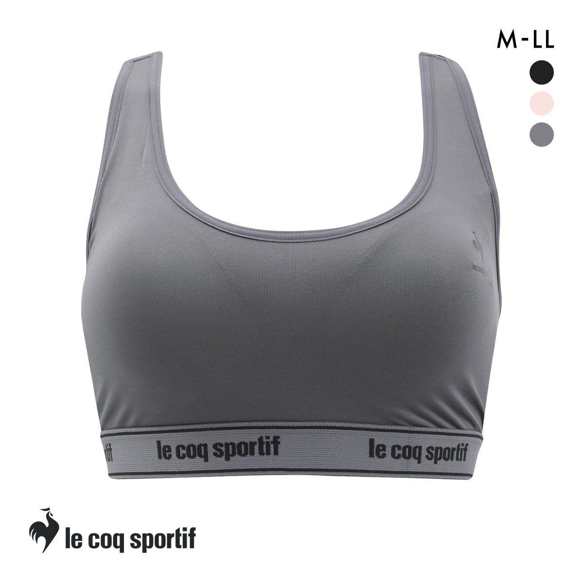 ルコックスポルティフ モールドカップ ノンワイヤー ブラジャー ハーフトップ レディース le coq sportif(CGY-チャコールグレー-M)