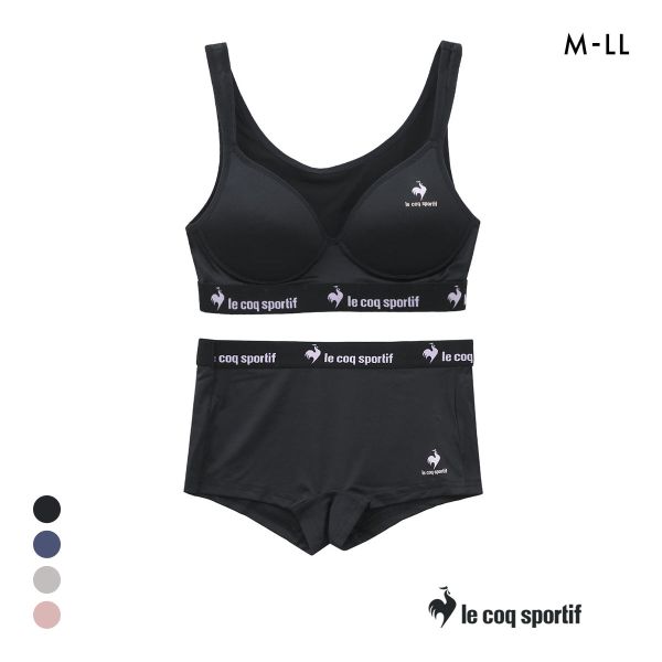 ルコックスポルティフ ハーフトップ＆ショーツセット レディース 上下セット ブラセット ノンワイヤー le coq sportif