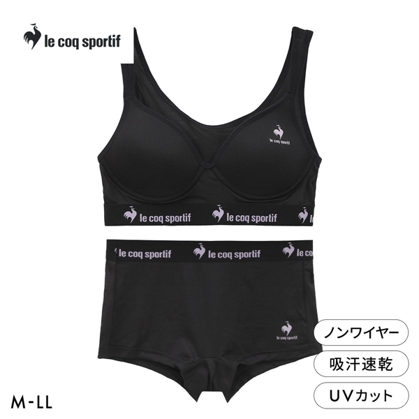 ルコックスポルティフ le coq sportif ハーフトップ＆ショーツセット レディース 上下セット ブラショーツセット ノンワイヤー