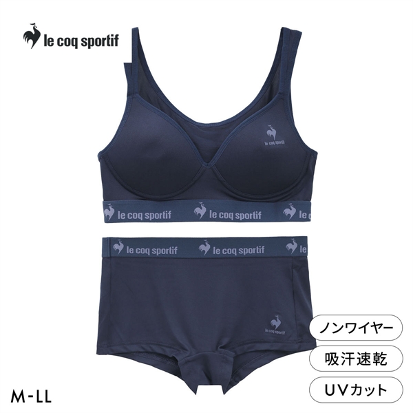 ルコックスポルティフ le coq sportif ハーフトップ＆ショーツセット レディース 上下セット ブラショーツセット ノンワイヤー