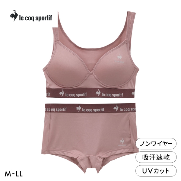 ルコックスポルティフ le coq sportif ハーフトップ＆ショーツセット レディース 上下セット ブラショーツセット ノンワイヤー