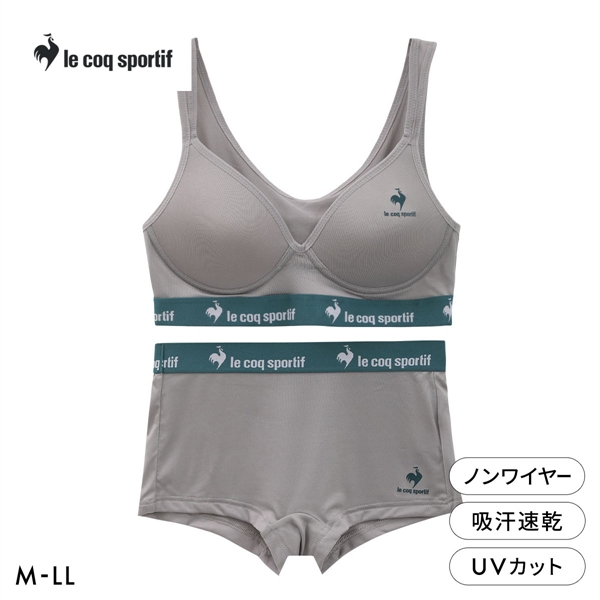 ルコックスポルティフ le coq sportif ハーフトップ＆ショーツセット レディース 上下セット ブラショーツセット ノンワイヤー