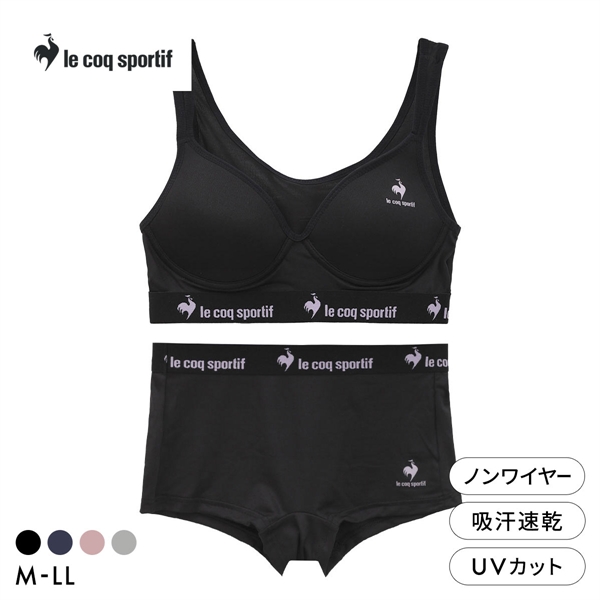ルコックスポルティフ le coq sportif ハーフトップ＆ショーツセット レディース 上下セット ブラショーツセット ノンワイヤー