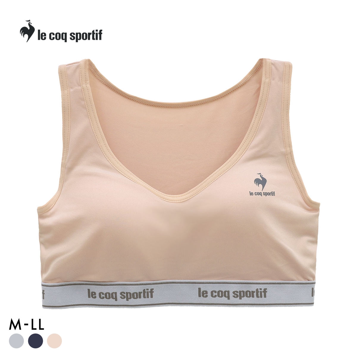 ルコックスポルティフ モールドカップ ノンワイヤー ブラジャー ハーフトップ レディース le coq sportif(BE-ベージュ-M)