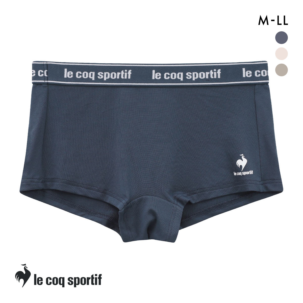 ルコックスポルティフ 1分丈 ショーツ レディース ボクサータイプ le coq sportif(NV-ネイビー-M)
