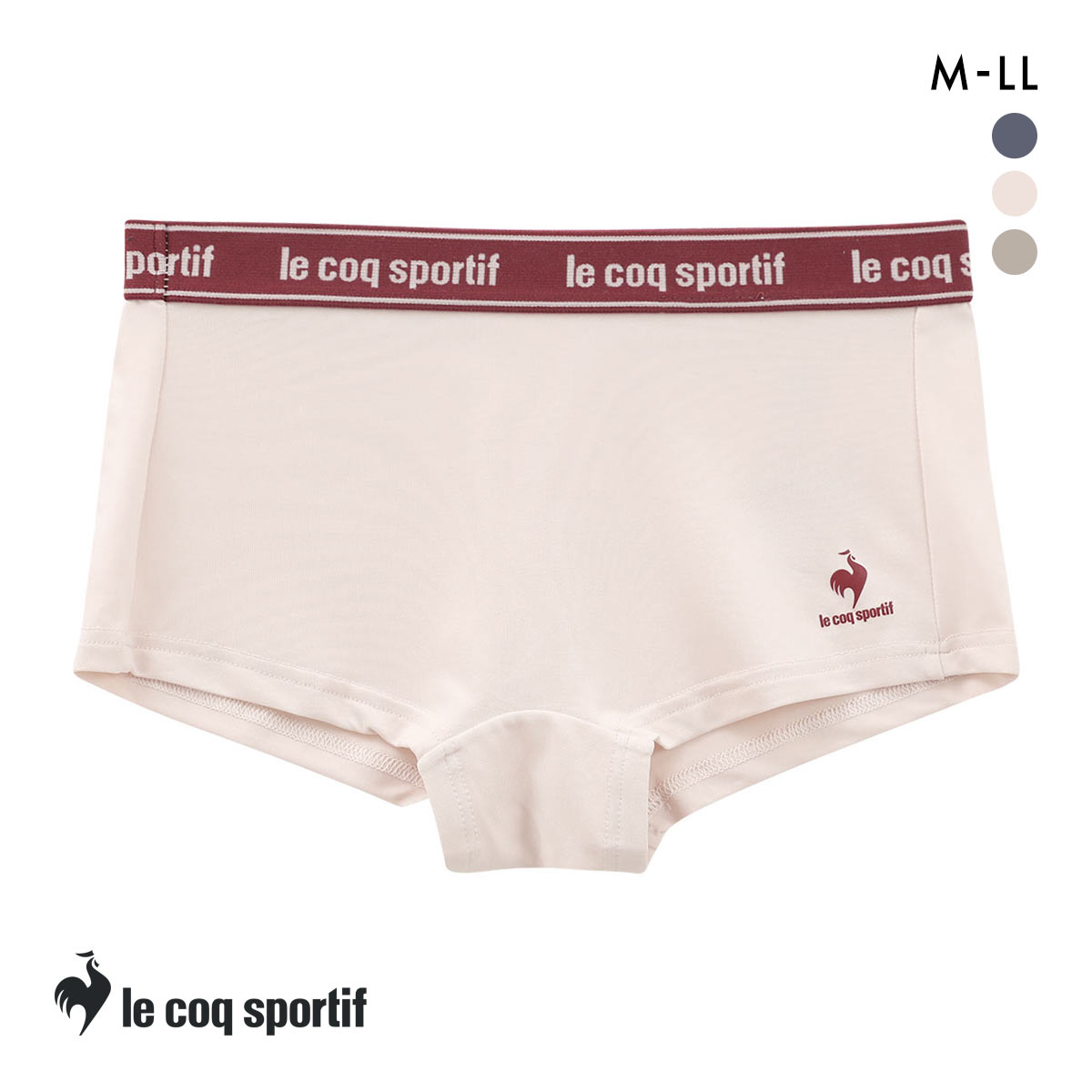 ルコックスポルティフ 1分丈 ショーツ レディース ボクサータイプ le coq sportif(BE-ベージュ-M)