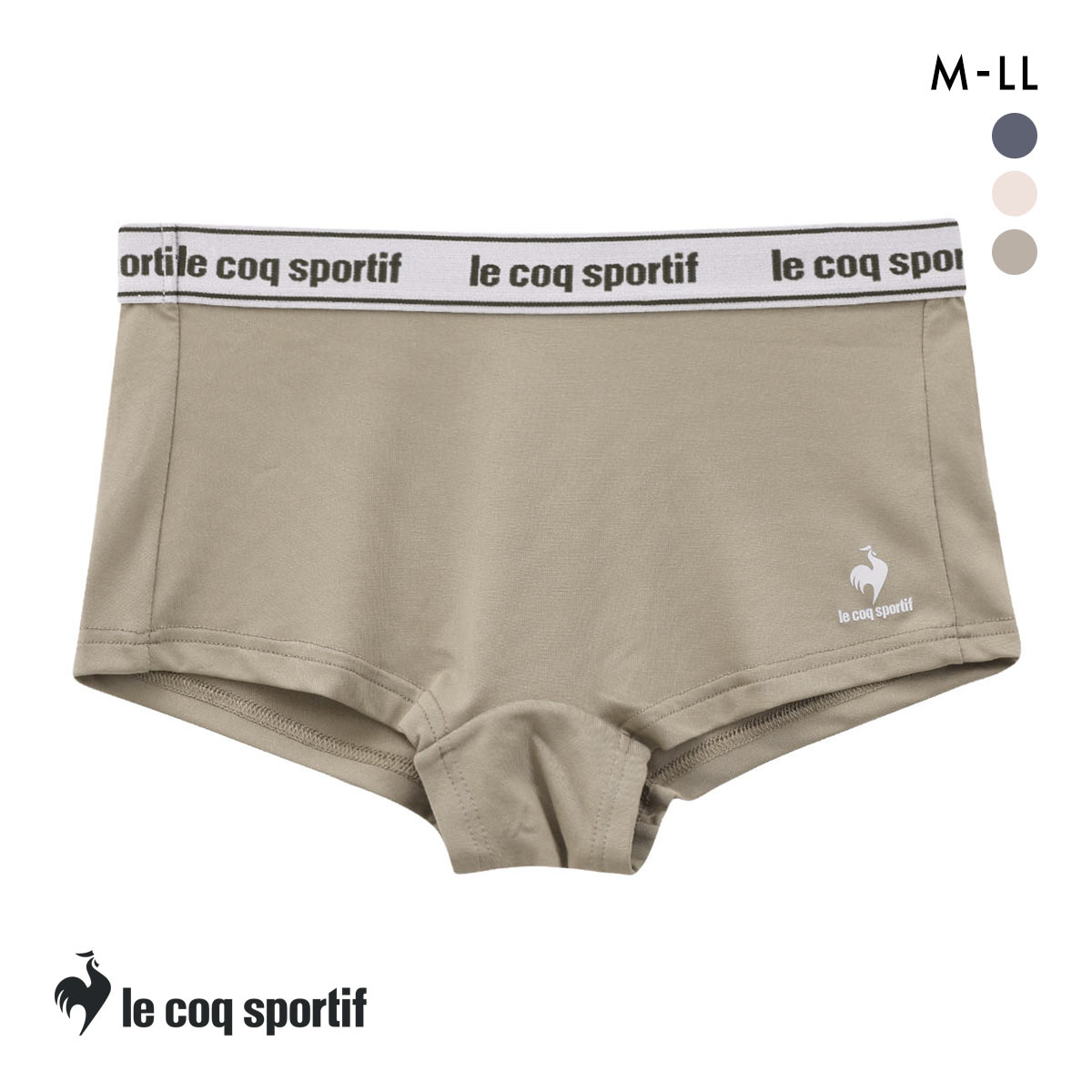 ルコックスポルティフ 1分丈 ショーツ レディース ボクサータイプ le coq sportif(KH-カーキ-M)
