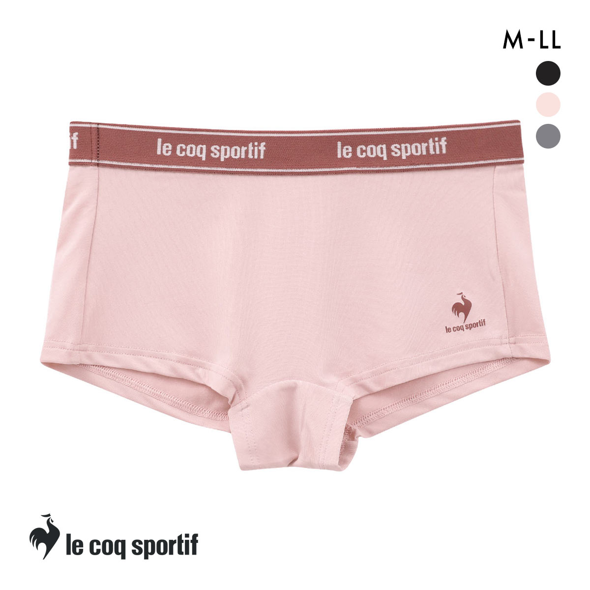 ルコックスポルティフ 1分丈 ショーツ レディース ボクサータイプ le coq sportif(PI-ピンク-M)