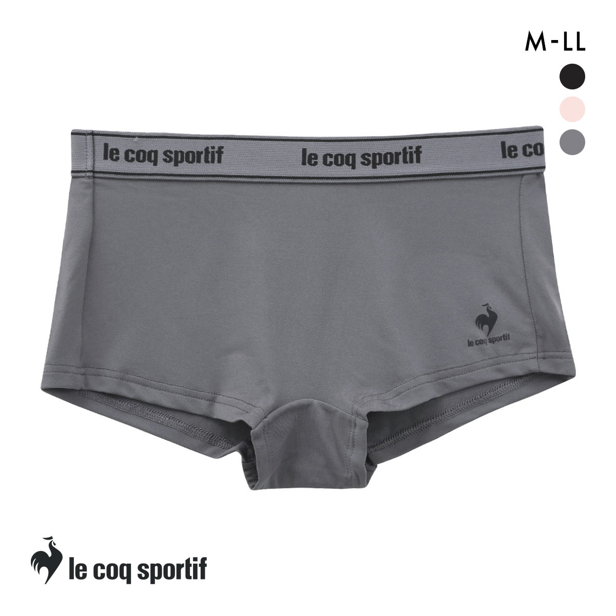 ルコックスポルティフ 1分丈 ショーツ レディース ボクサータイプ le coq sportif(CGY-チャコールグレー-M)