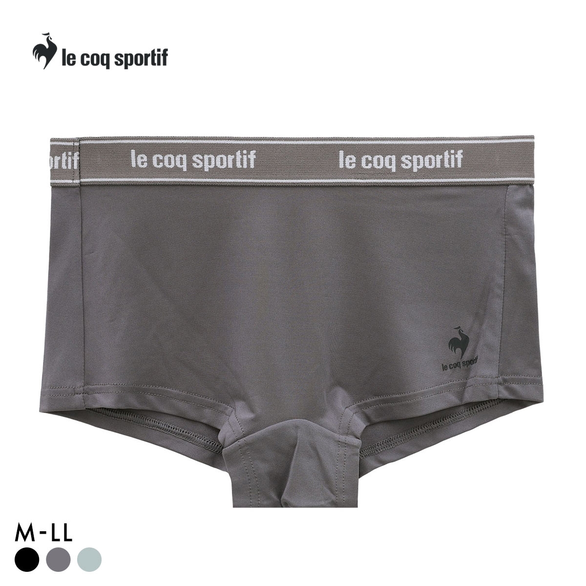 ルコックスポルティフ 1分丈 ショーツ レディース ボクサータイプ le coq sportif(CGY-チャコールグレー-M)