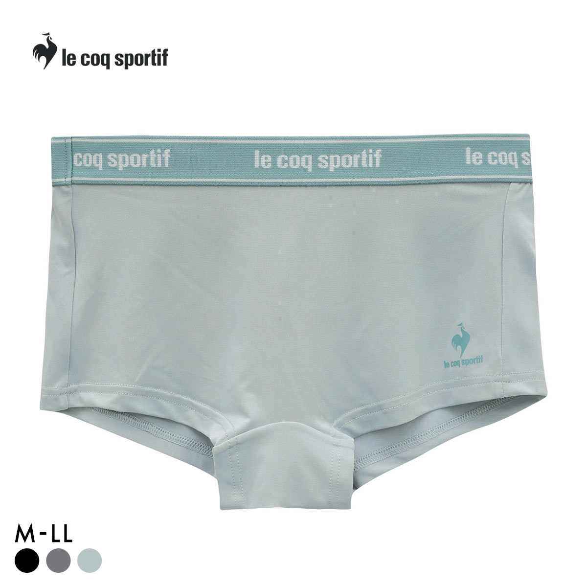 ルコックスポルティフ 1分丈 ショーツ レディース ボクサータイプ le coq sportif(GR-グリーン-M)