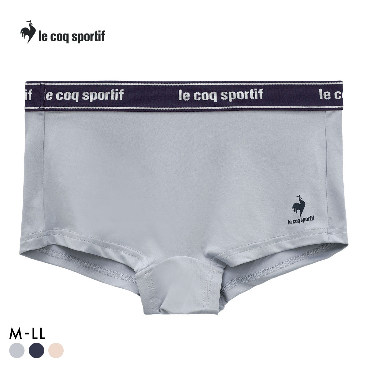 ルコックスポルティフ 1分丈 ショーツ レディース ボクサータイプ le coq sportif(GY-グレー-M)