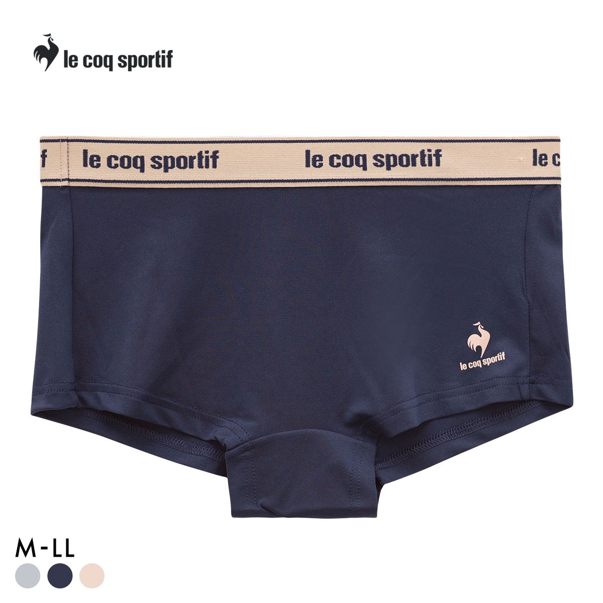 ルコックスポルティフ 1分丈 ショーツ レディース ボクサータイプ le coq sportif(NV-ネイビー-M)