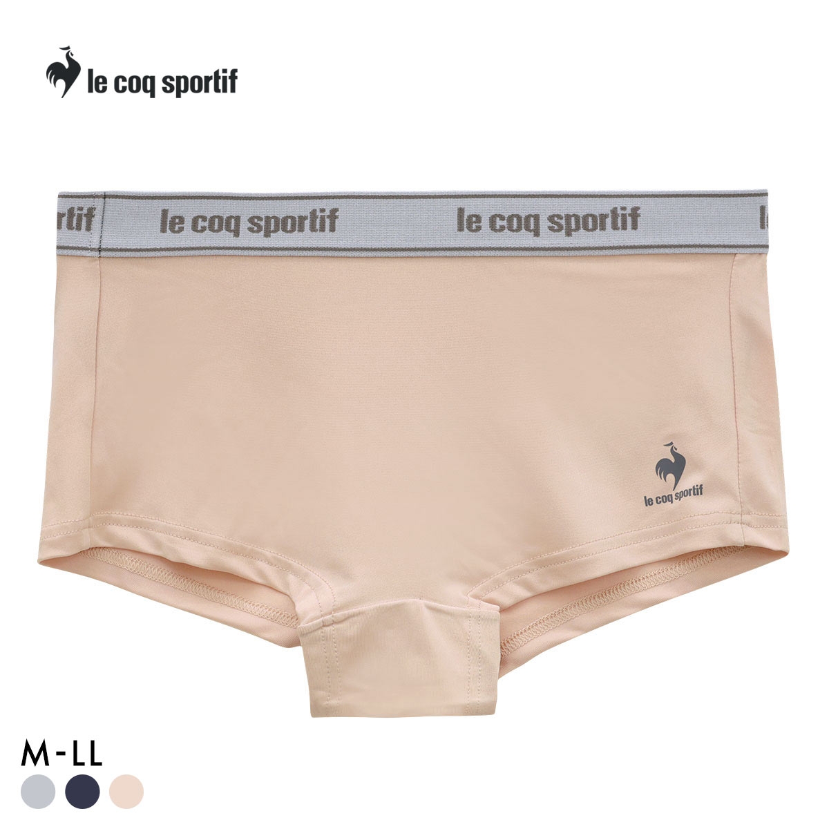 ルコックスポルティフ 1分丈 ショーツ レディース ボクサータイプ le coq sportif(BE-ベージュ-M)
