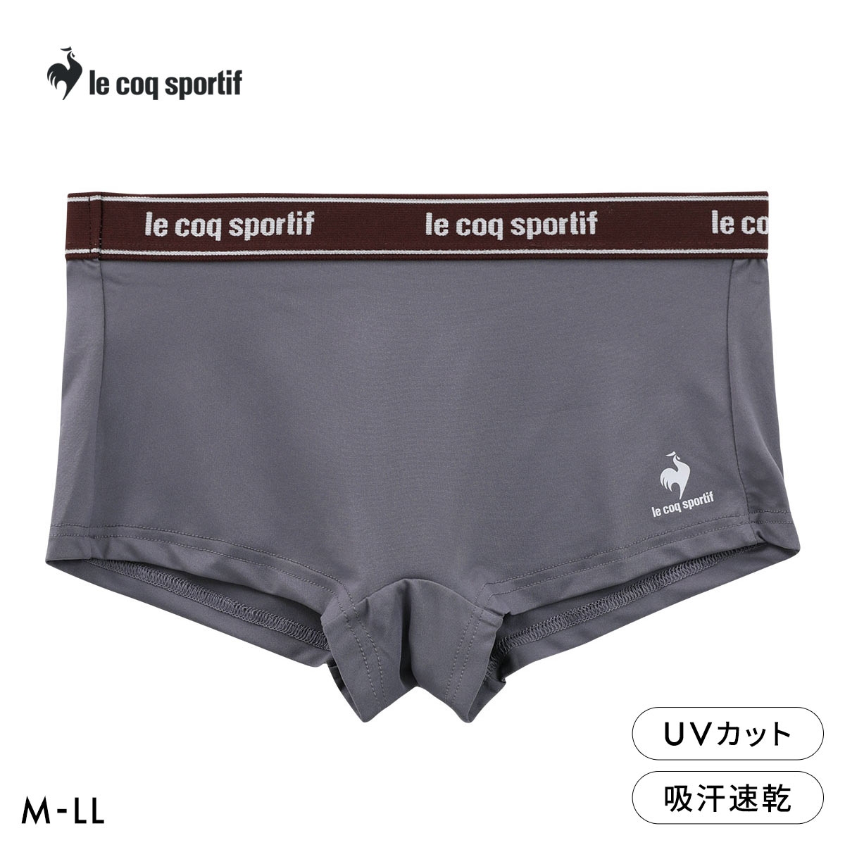 ルコックスポルティフ 1分丈 ショーツ レディース ボクサータイプ le coq sportif 吸汗速乾(NV-ネイビー-M)