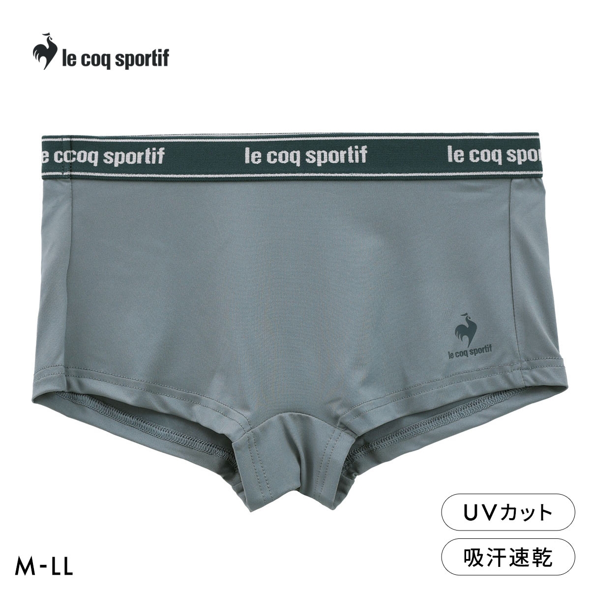 ルコックスポルティフ 1分丈 ショーツ レディース ボクサータイプ le coq sportif 吸汗速乾(BU-ブルー-M)