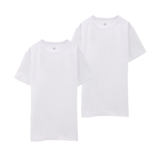 ルコックスポルティフ le coq sportif キッズ ジュニア 丸首 半袖 Tシャツ 2枚組 男児 メッシュ DRY インナー