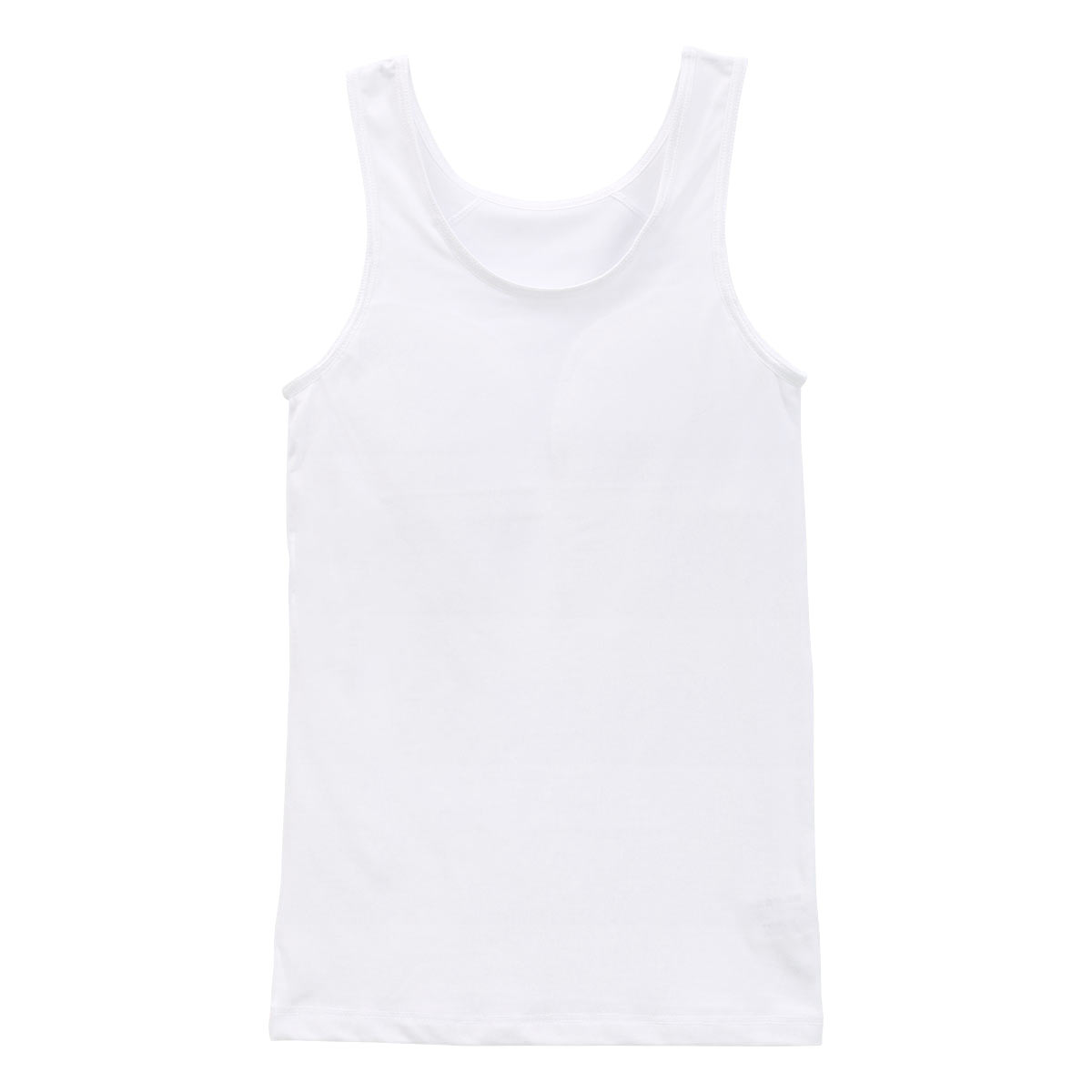 体育deインナー タンクトップ インナー キッズ ジュニア ソフトパッド付き さらさらフィット 綿混(WH-ホワイト-140)
