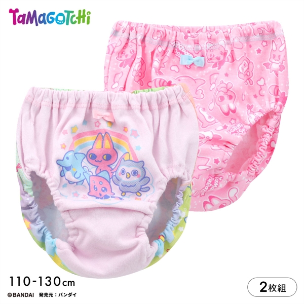 たまごっちパラダイス 女児 プレミアムショーツ 2セット ジュニア キッズ 女の子 綿100％ BANDAI バンダイ