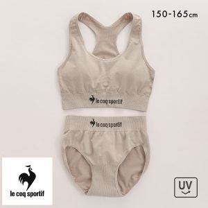 ルコックスポルティフ 女児 成型 ハーフトップ＆ショーツ 上下セット 女の子 キッズ ジュニア le coq sportif