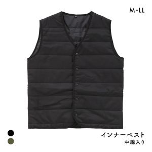 中綿入り Vネック インナーベスト メンズ あったか 重ね着 部屋着 暖かい ベスト 防寒ベスト 秋 冬 作業着 アウトドア 軽量 保湿