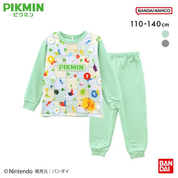 ピクミン PIKMIN 光るパジャマ 上下セット 男児 女児 ジュニア キッズ ボーイズ ガールズ 肌側綿100％ 長袖 110 120 130 140