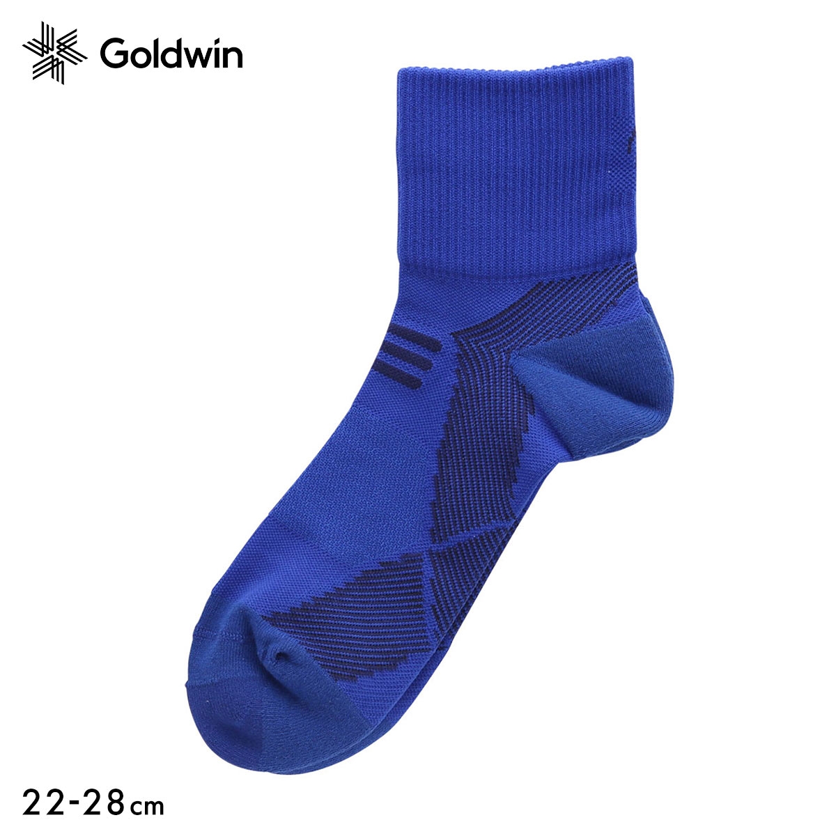 ゴールドウイン Goldwin シースリーフィット C3fit アーチサポート クォーター丈 ソックス ユニセックス 22-24cm 24-26cm 26-28cm(RBU-ロイヤルブルー-22-24cm)