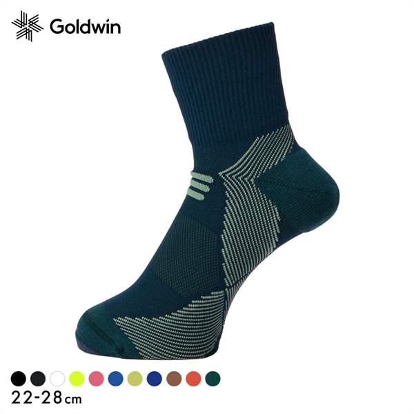 ゴールドウイン Goldwin シースリーフィット C3fit アーチサポート クォーター丈 ソックス ユニセックス 22-24cm 24-26cm 26-28cm
