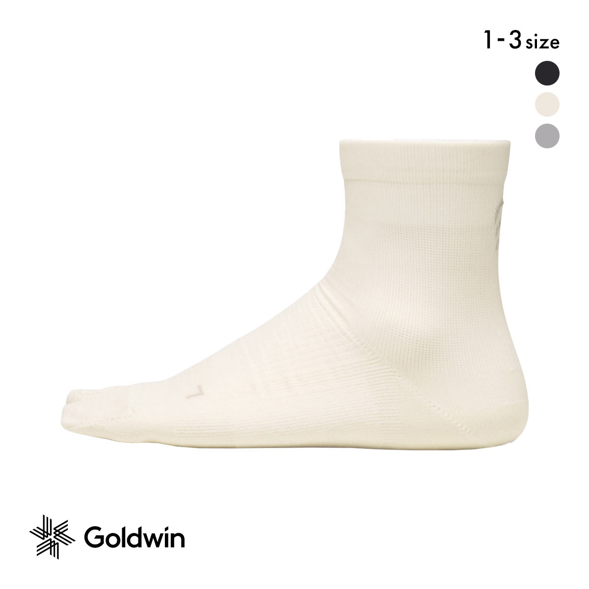 ゴールドウイン C3fit ペーパーファイバー C3fitアーチサポート タビタイプ クォーターソックス ユニセックス 靴下 Goldwin(OW-オフホワイト-1)