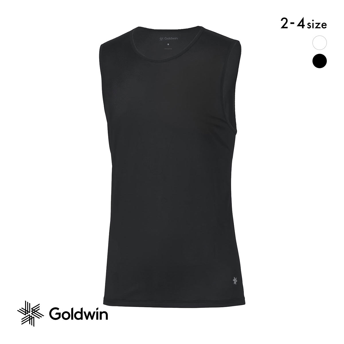 ゴールドウイン C3fit クーリング タンクトップ メンズ スポーツ 持続冷感 Goldwin(BK-ブラック-2)