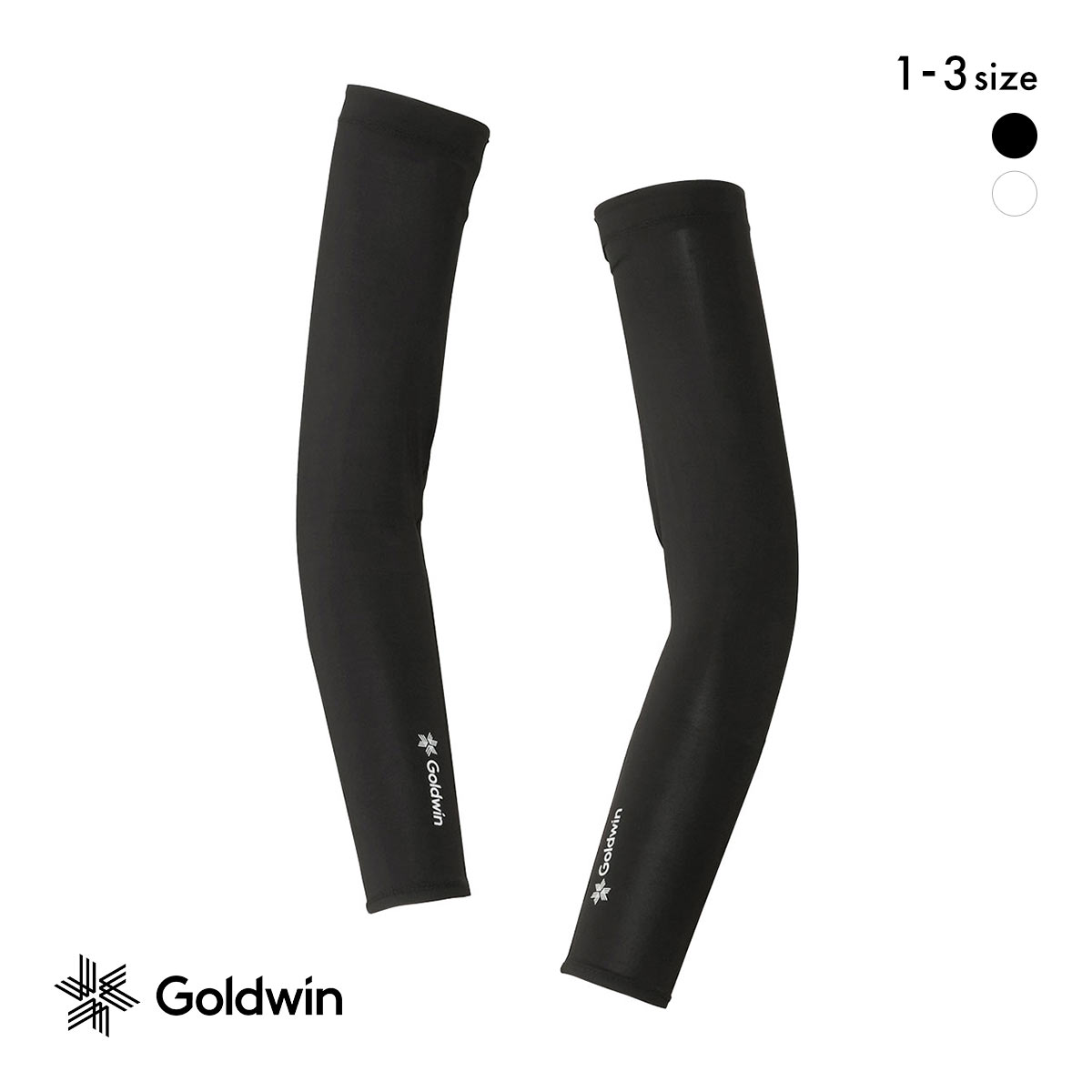 ゴールドウイン C3fit クーリング アームカバー ユニセックス スポーツ 持続涼感 Goldwin(BK-ブラック-1)