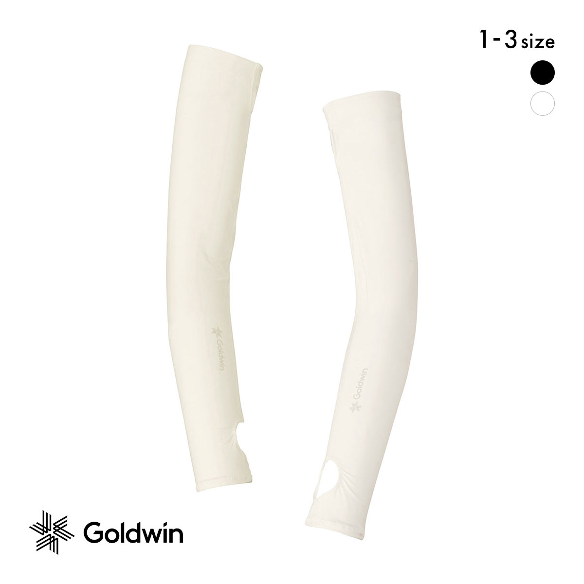 ゴールドウイン C3fit クーリング アームカバー ウィズ パーム 甲付き ユニセックス スポーツ 持続涼感 Goldwin(WH-ホワイト-1)