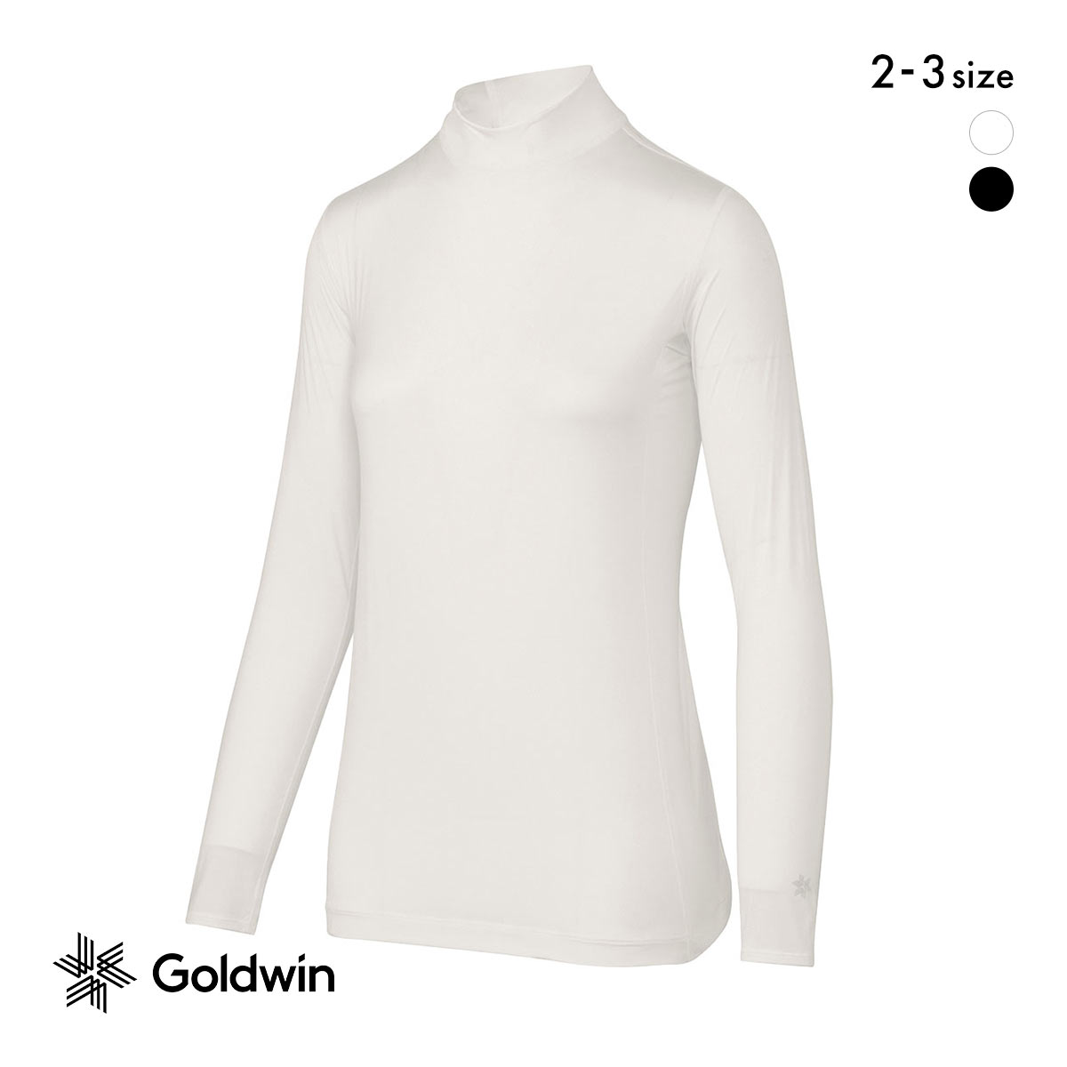 ゴールドウイン C3fit クーリング モックネック ロングスリーブ シャツ レディース スポーツ 持続涼感 Goldwin(WH-ホワイト-2)