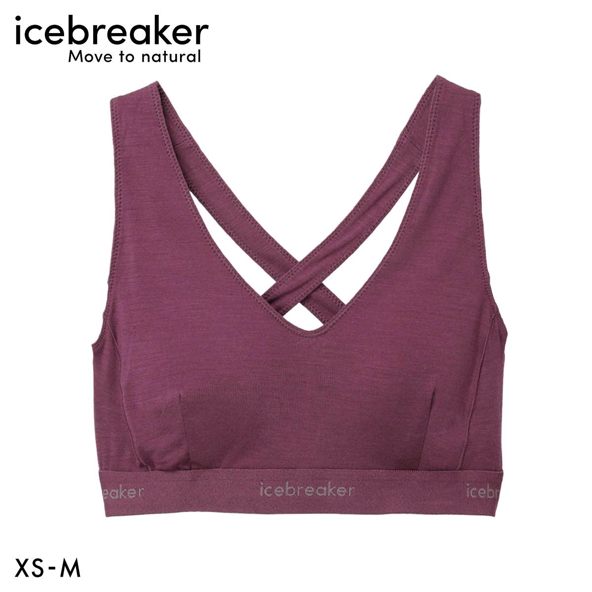 アイスブレーカー W メリノ 125 クールライト スプライト レーサーバック ブラ ウィメンズ ハーフトップ icebreaker レディース(WI-ワイン-XS(日本S))