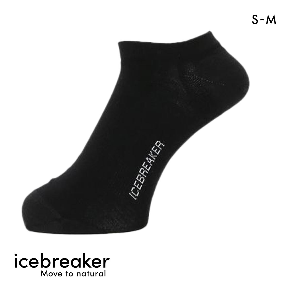 アイスブレーカー M ファインゲージ ノーショウ ソックス メンズ icebreaker(BK-ブラック-S)