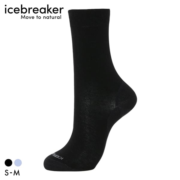 アイスブレーカー ファインゲージ クルー ソックス レディース メリノウール混 ライフスタイル icebreaker W