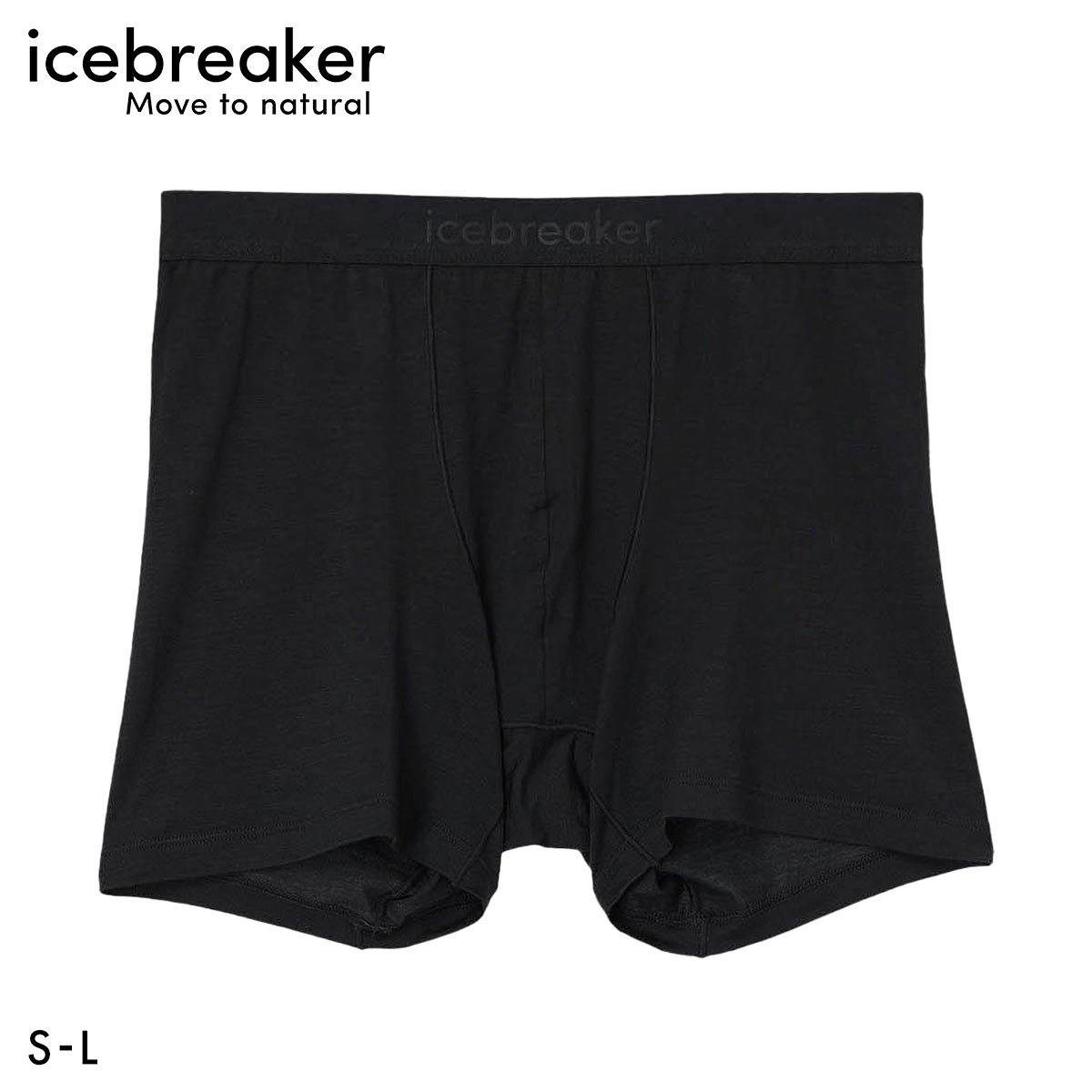 アイスブレーカー 125 メリノブレンド CL ボクサー メンズ ボクサーパンツ Anatomica Boxers icebreaker M(BK-ブラック-S)