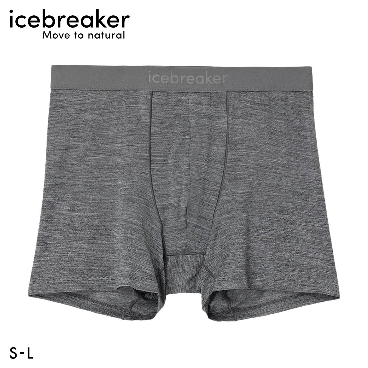アイスブレーカー 125 メリノブレンド CL ボクサー メンズ ボクサーパンツ Anatomica Boxers icebreaker M(GY-グレー-S)