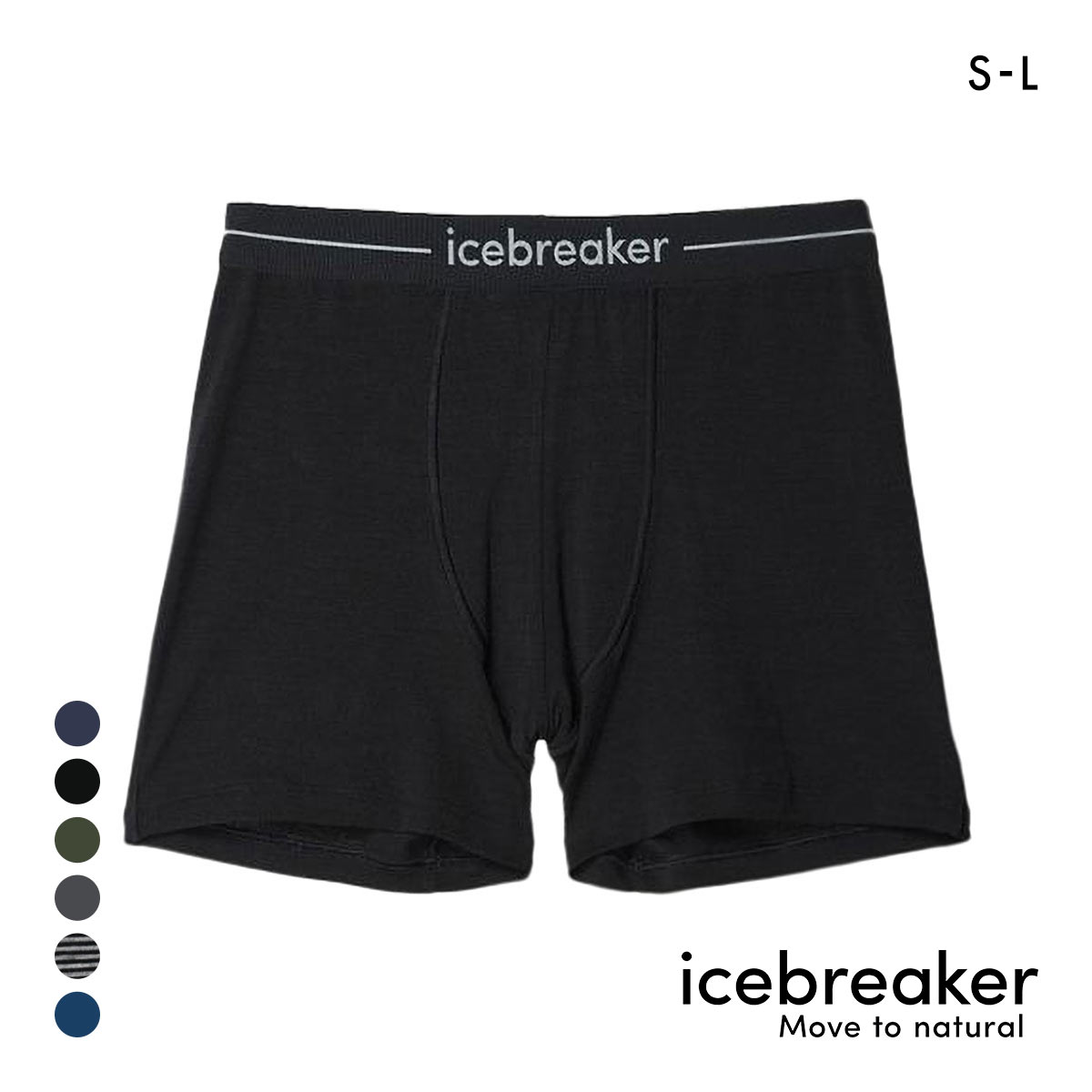アイスブレーカー icebreaker M ANATOMICA BOXERS アナトミカ ボクサーパンツ メンズ 前閉じ(BK-ブラック-S(日本M))