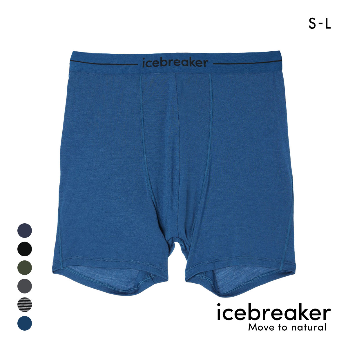 アイスブレーカー icebreaker M ANATOMICA BOXERS アナトミカ ボクサーパンツ メンズ 前閉じ(BU-ブルー-S(日本M))