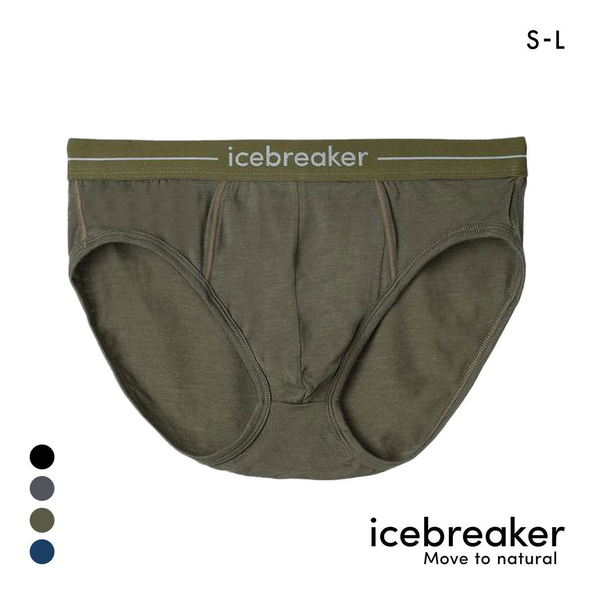 アイスブレーカー M アナトミカ ブリーフ メンズ 前閉じ icebreaker(KH-カーキ-S(日本M))
