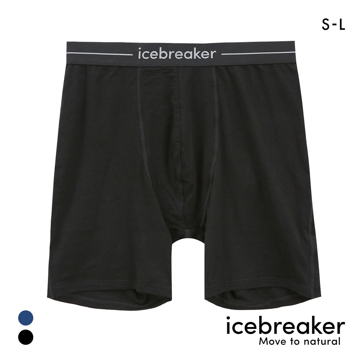アイスブレーカー M メリノ 150 アナトミカ ロングボクサー メンズ 前閉じ icebreaker M ANATOMICA(BK-ブラック-S(日本M))