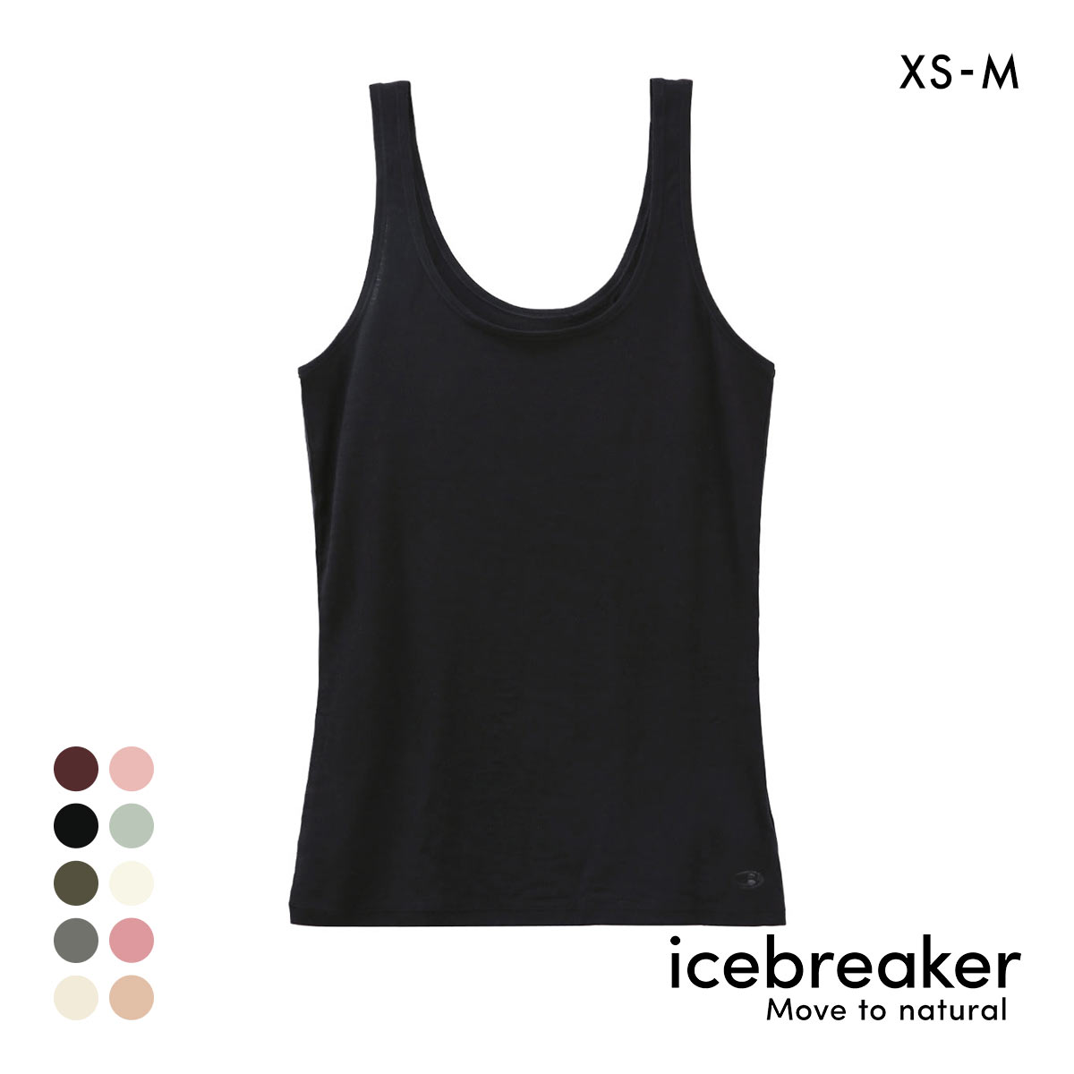 アイスブレーカー icebreaker W SIREN TANK サイレンタンク タンクトップ インナー(BK-ブラック-XS(日本S))
