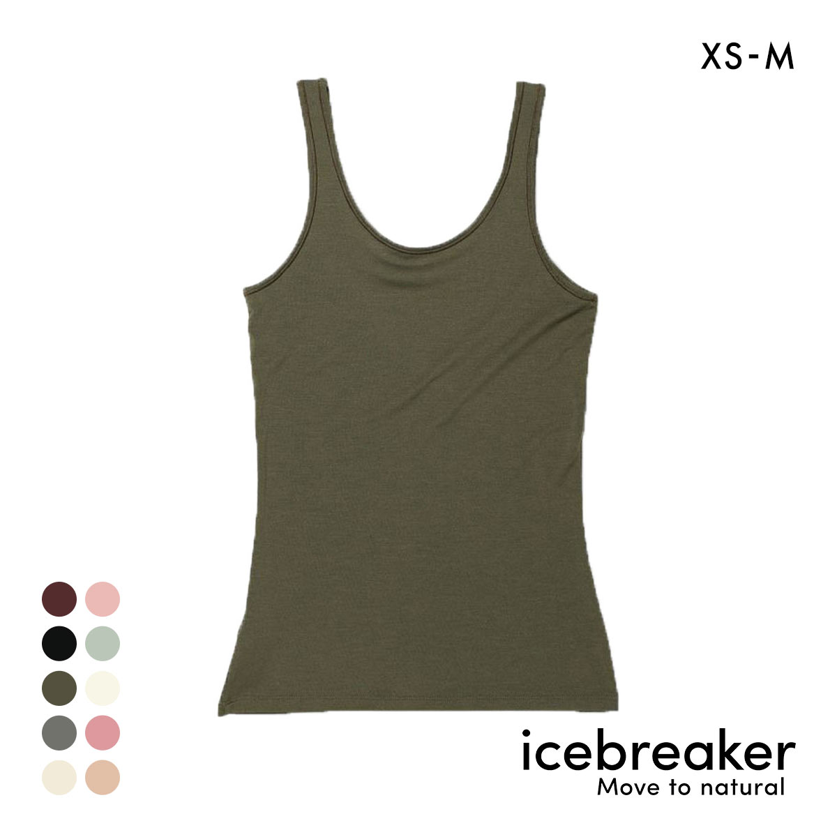アイスブレーカー icebreaker W SIREN TANK サイレンタンク タンクトップ インナー(KH-カーキ-XS(日本S))