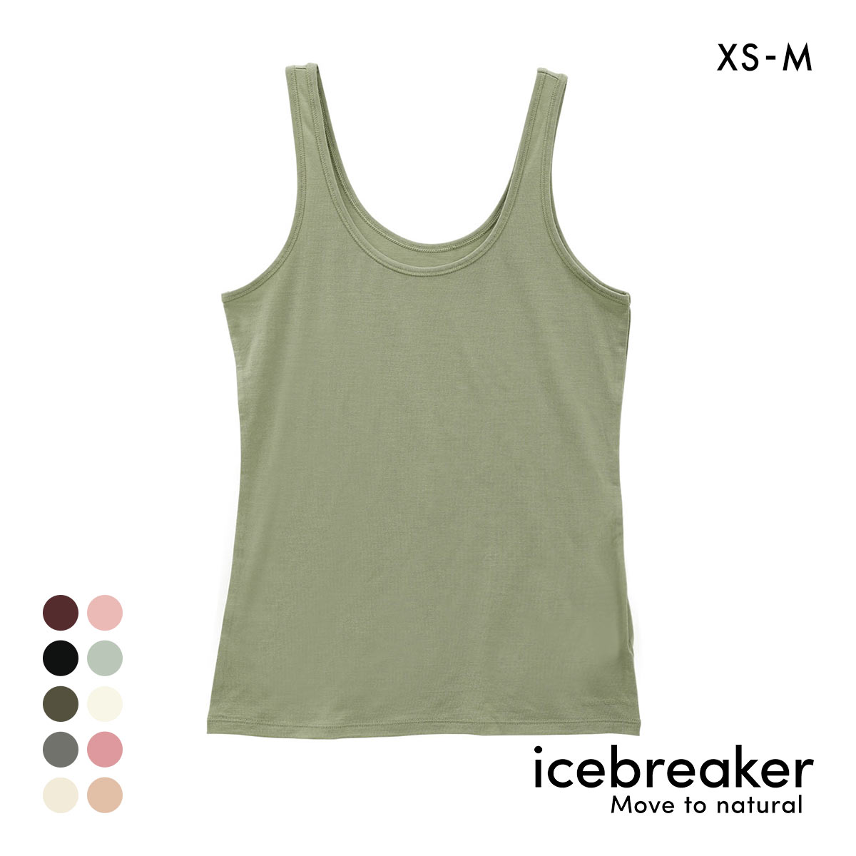アイスブレーカー icebreaker W SIREN TANK サイレンタンク タンクトップ インナー(OV-オリーブ-XS(日本S))