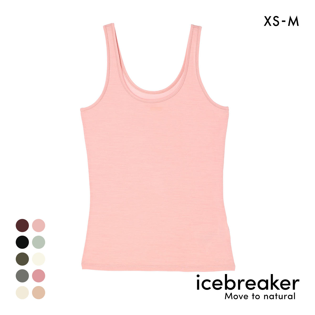 アイスブレーカー icebreaker W SIREN TANK サイレンタンク タンクトップ インナー(LPI-薄ピンク-XS(日本S))
