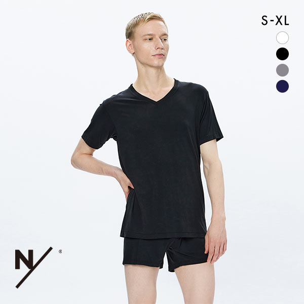 ニュートラルワークス NEUTRALWORKS. エヌスキン NSKIN  BASIC LIGHT SHORT SLEEVE V-NECK 半袖 Vネック Tシャツ インナー MXP 消臭 メンズ