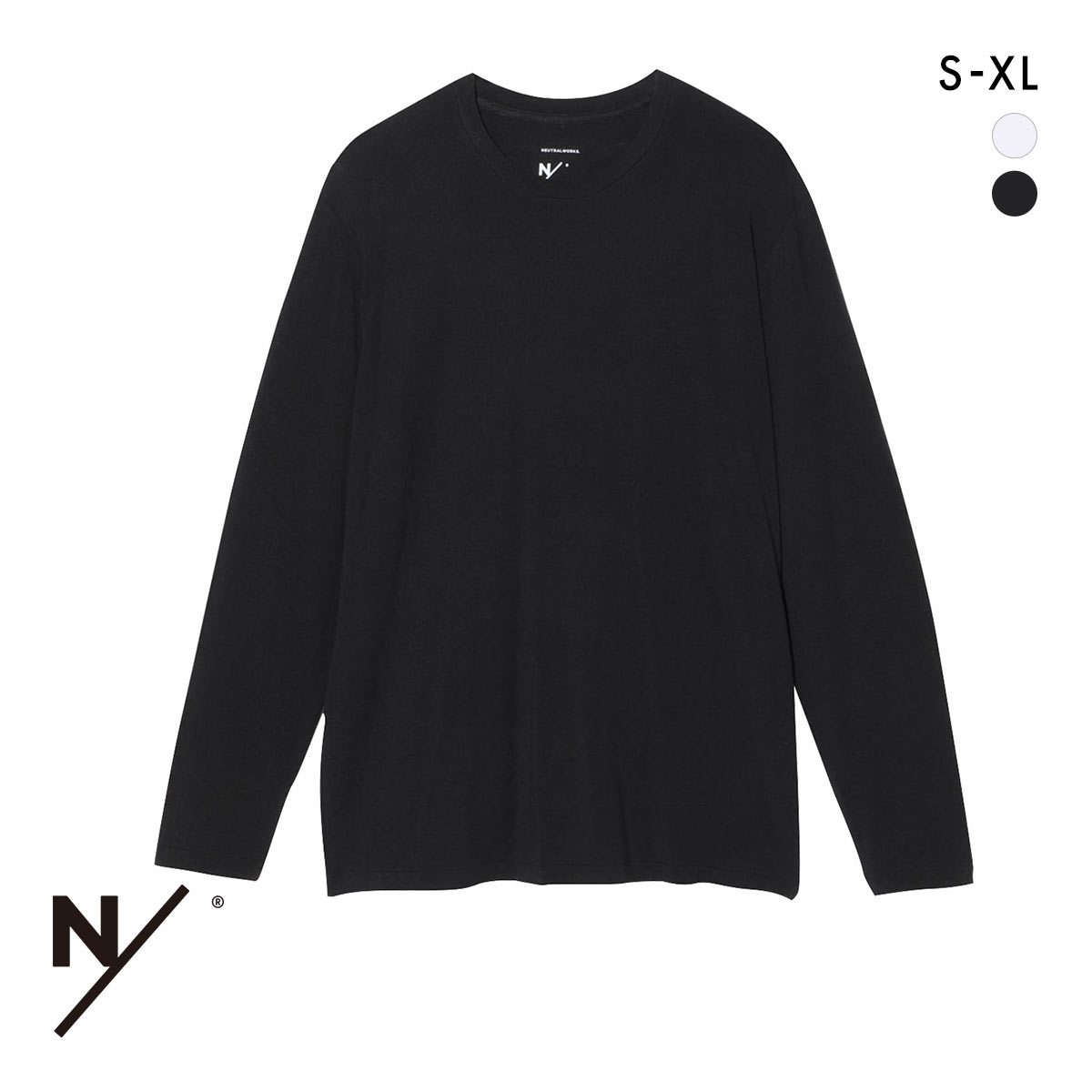 ニュートラルワークス NSKIN WARM MID 光電子 ロングスリーブ クルーネック シャツ ユニセックス インナー NEUTRALWORKS. MXP(BK-ブラック-S)